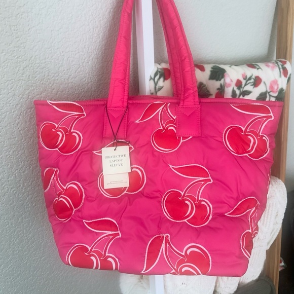 Sincerely Jules Pink Cherry Tote Bag - Picture 1 of 15